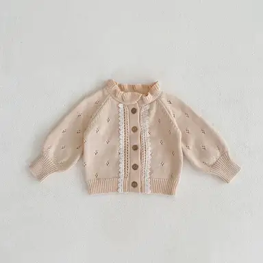 ピンク カーディガン