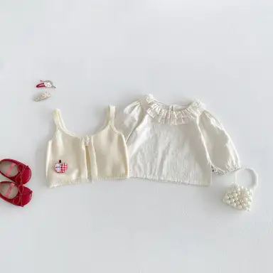 アイボリー トップス＋ベストセット