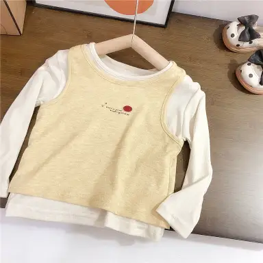 イエロー トップス＋ベストセット