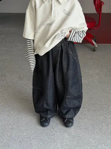 ブラック デニム パンツ