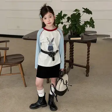 ブルー 袖 トップス