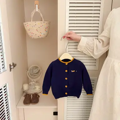 ネイビー カーディガン
