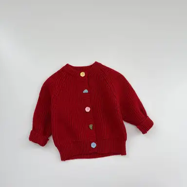 レッド カーディガン