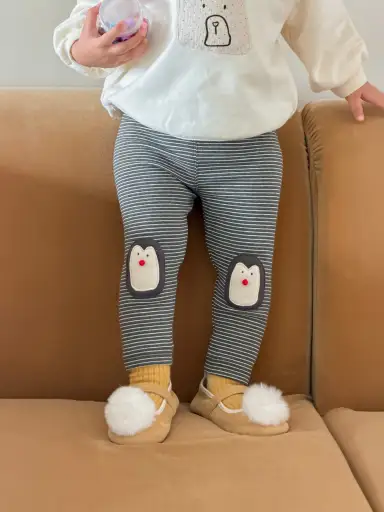 ブラック ストライプ レギンス