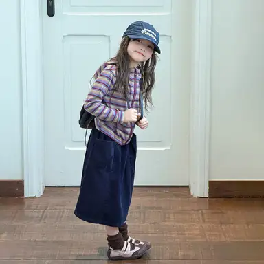 パープル ストライプ アウター