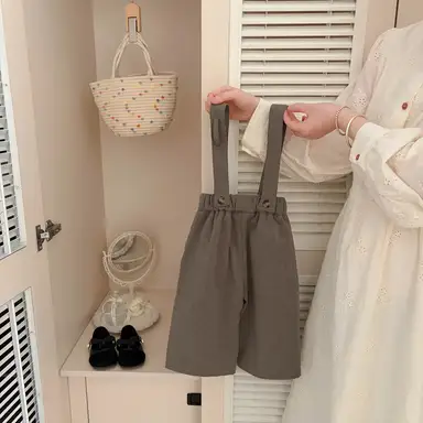 ブラウン サロペット パンツ