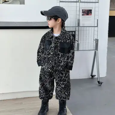 グレー アウター＋パンツセット