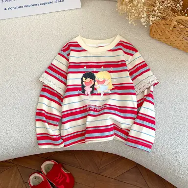レッドストライプトップス