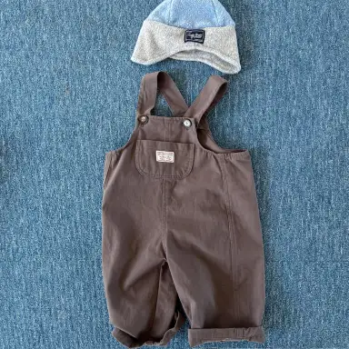 ブラウン サロペット パンツ