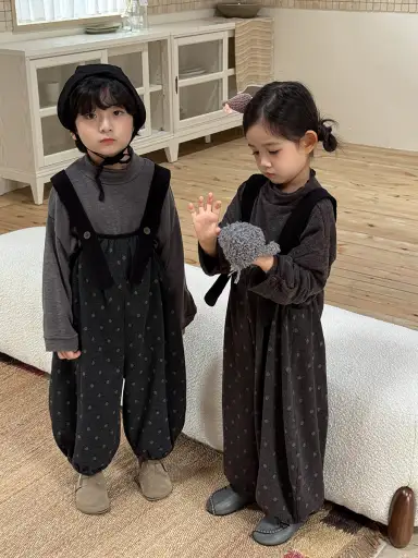 グレー サロペット パンツ