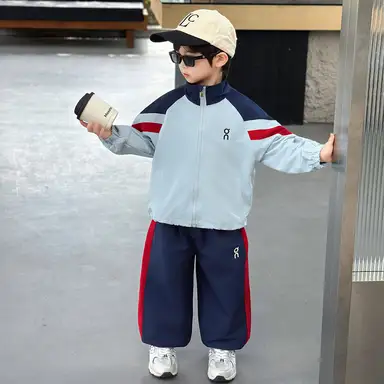 ネイビー アウター＋パンツセット
