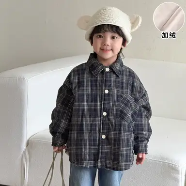 ネイビー チェック アウター