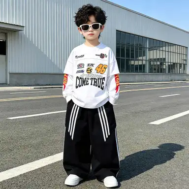 アイボリー トップス＋パンツセット