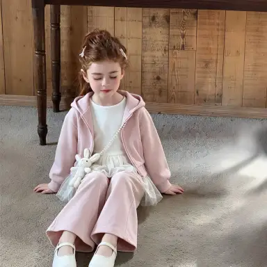 ピンク アウター＋パンツセット