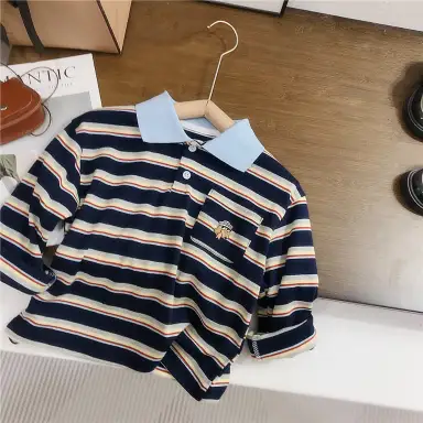 ネイビーストライプトップス