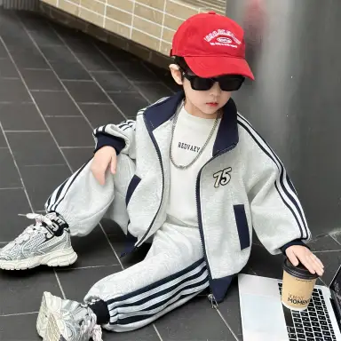 グレー アウター＋パンツセット