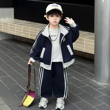ネイビー アウター＋パンツセット