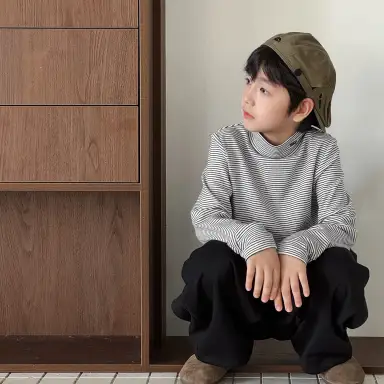 アイボリーストライプトップス