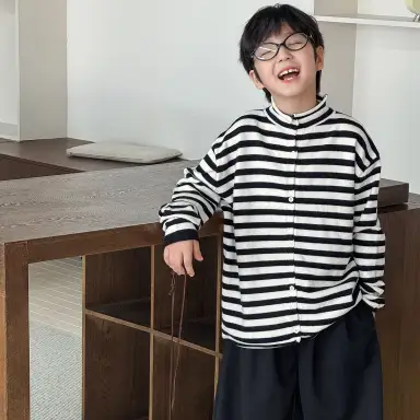 アイボリーストライプカーディガン