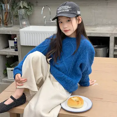 ブルー トップス