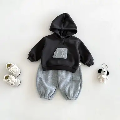 グレー トップス＋パンツセット