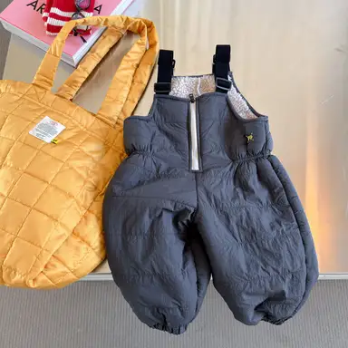 グレー サロペット パンツ