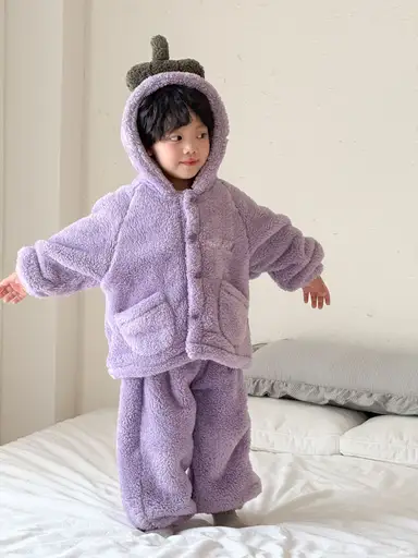 パープル 上下セット