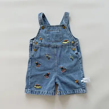 デニム サロペット ショートパンツ