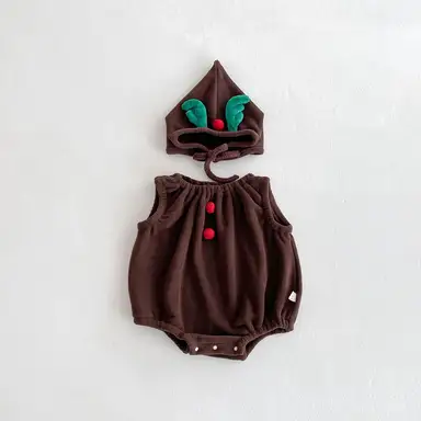 ブラウン ロンパース