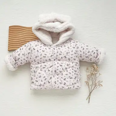 アイボリー 花柄 アウター
