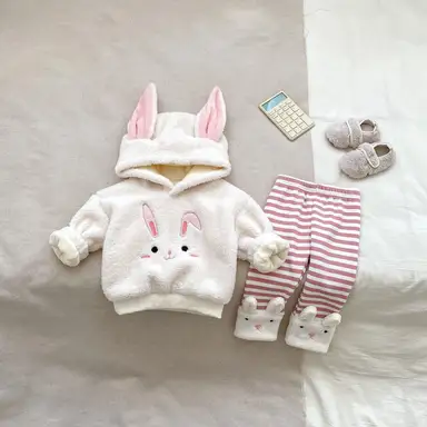 ピンクトップス + ピンクストライプレギンス