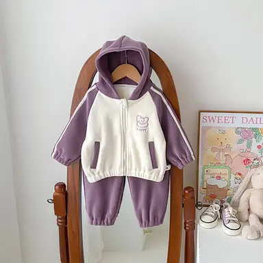 パープル 上下セット