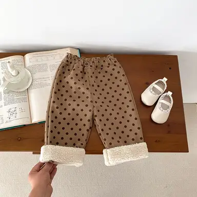 ブラウン ドット パンツ