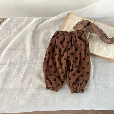 ブラウン ドット パンツ