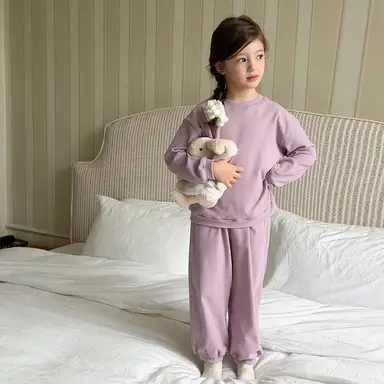パープル 上下セット