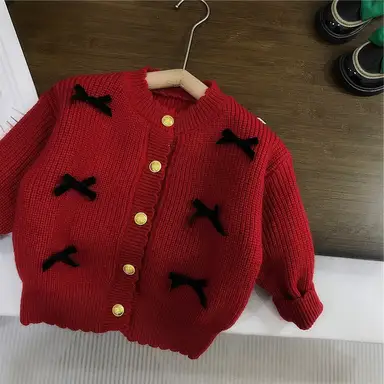 レッド カーディガン