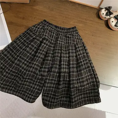 ブラウン チェック パンツ