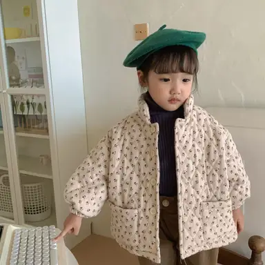 ピンク 花柄 アウター