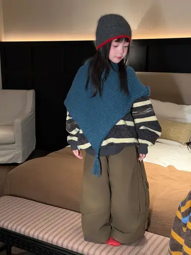 グレー ストライプ トップス