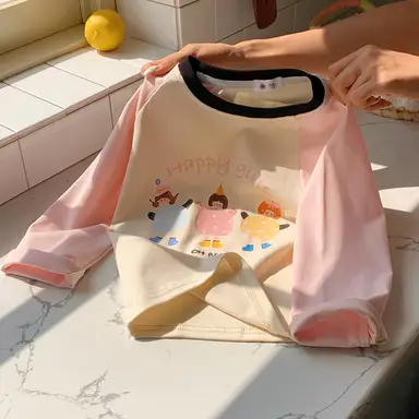 ピンク 袖 トップス