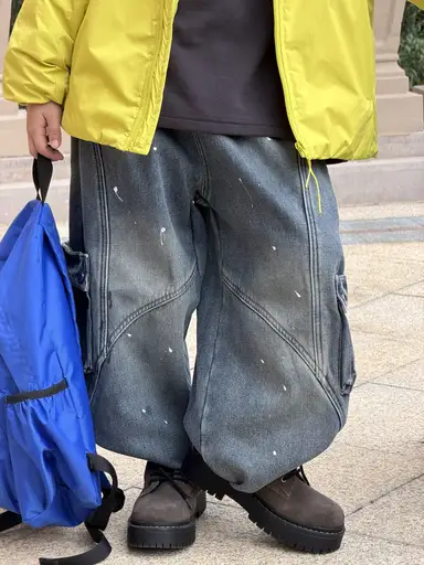 ブルー デニム パンツ