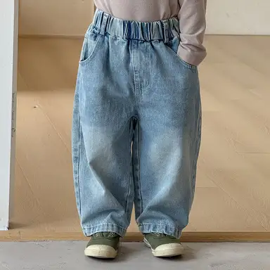 ブルー デニム パンツ
