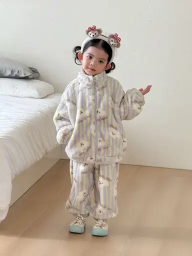 パープル 上下セット