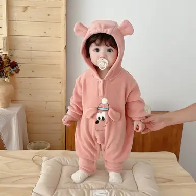 ピンク カバーオール