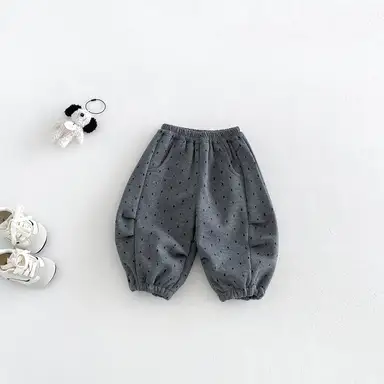 グレー ドット パンツ