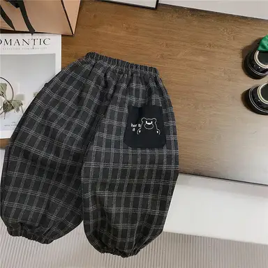 ブラック大柄チェック